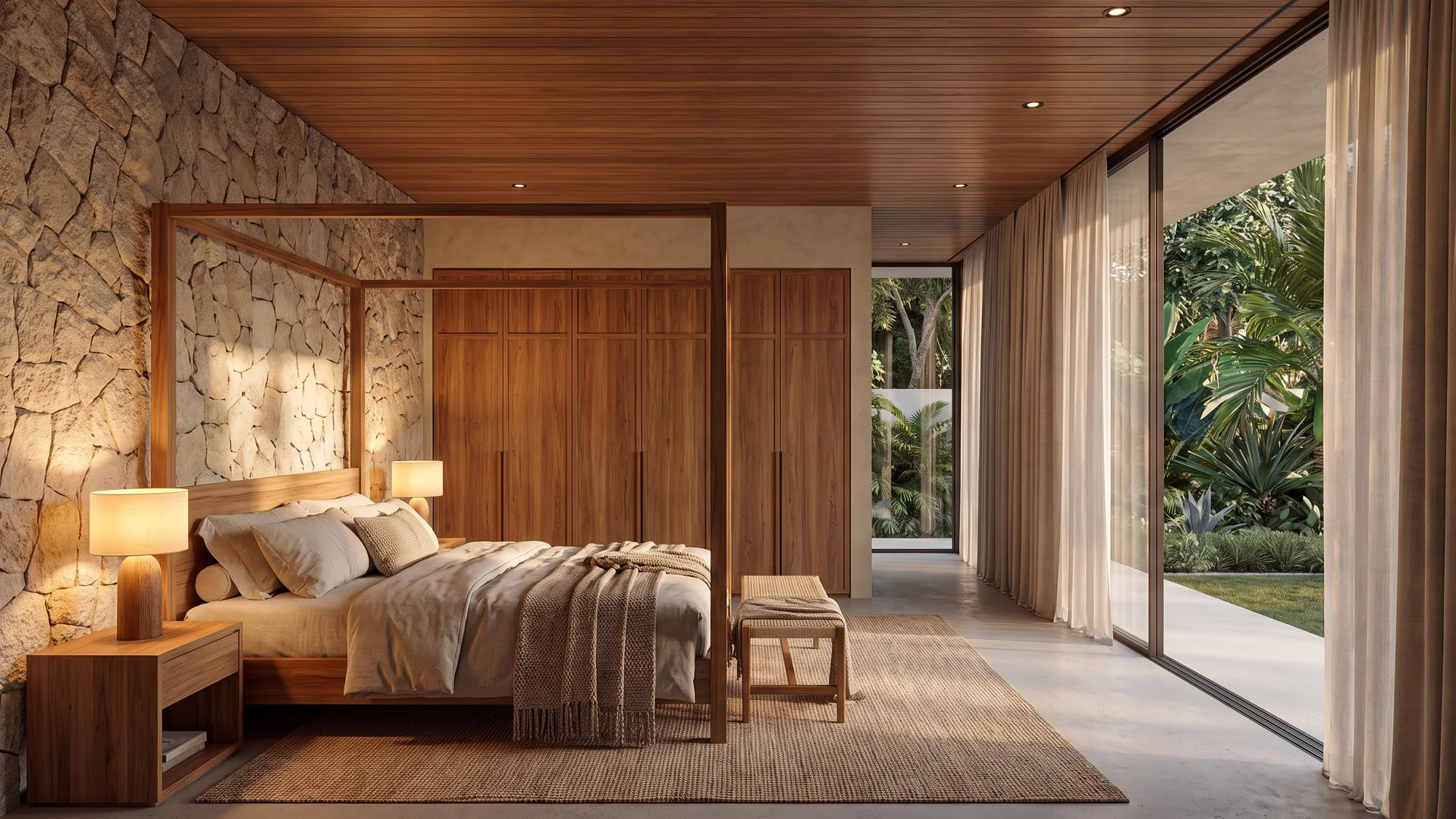 Master bedroom · evening