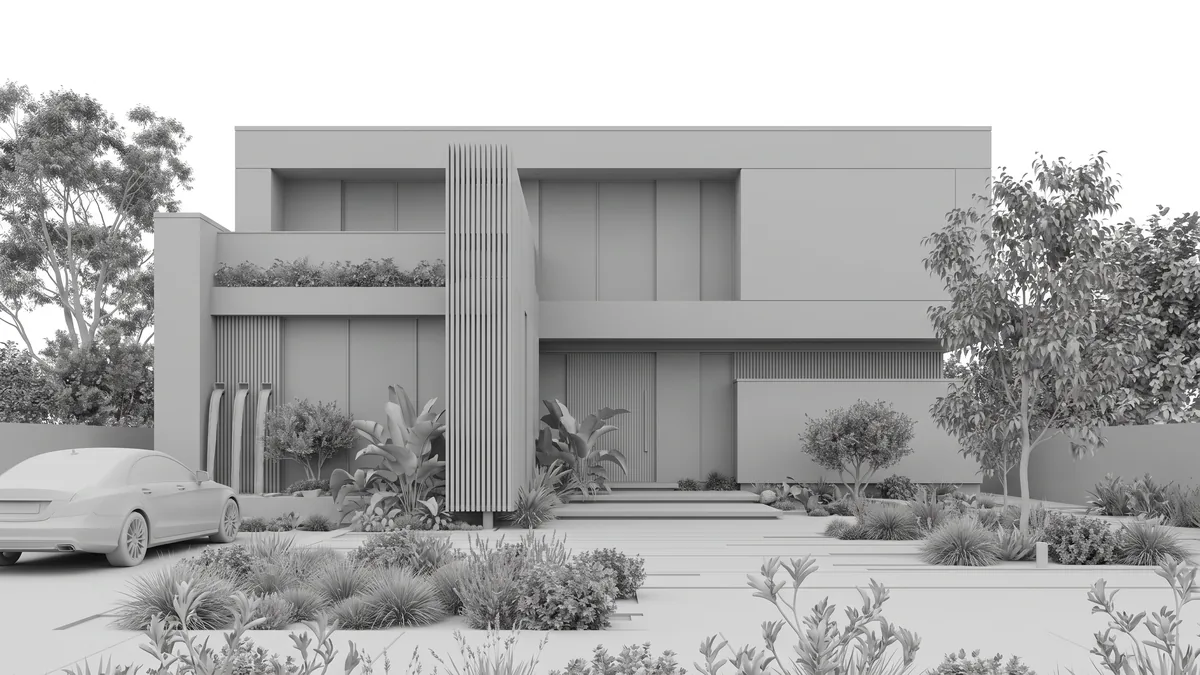 33 Bluegum Avenue — clay render proof