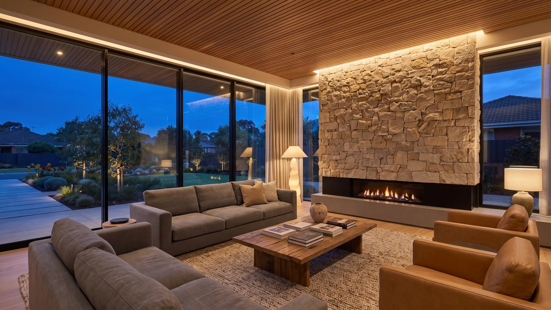 Living room · dusk glow