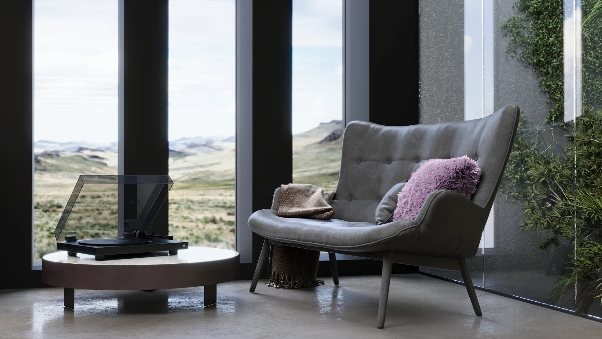 Lounge corner · mountain view
